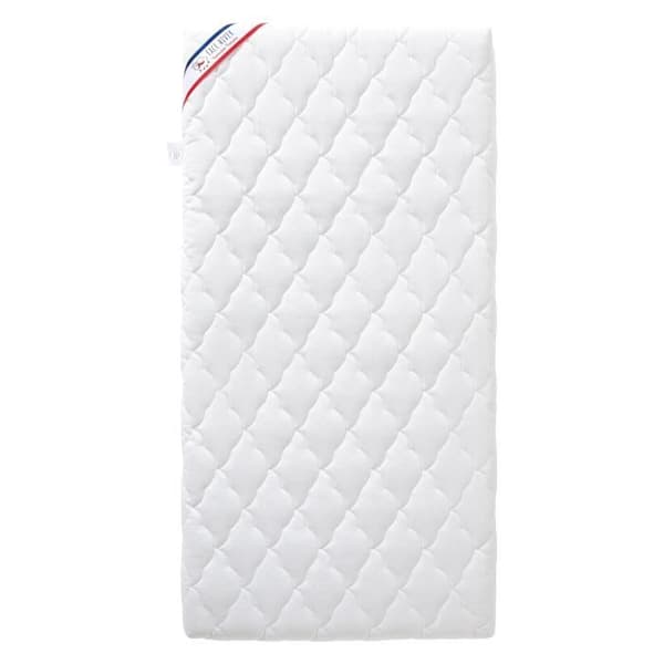 Luftkonditionerad babymadrass - 70x140x10 cm - Vändbar - Avtagbart överdrag - Antikvalster - Made in France