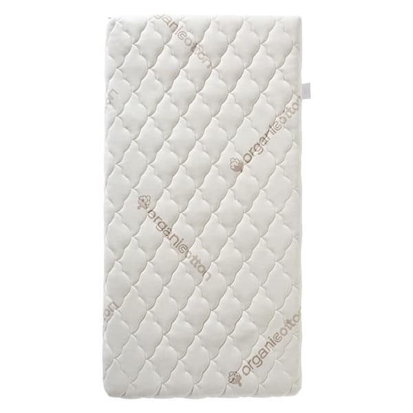 Babymadrass i ekologisk bomull - 60x120x10 cm - 100% bomull - Avtagbart överdrag - Ingen kemisk behandling