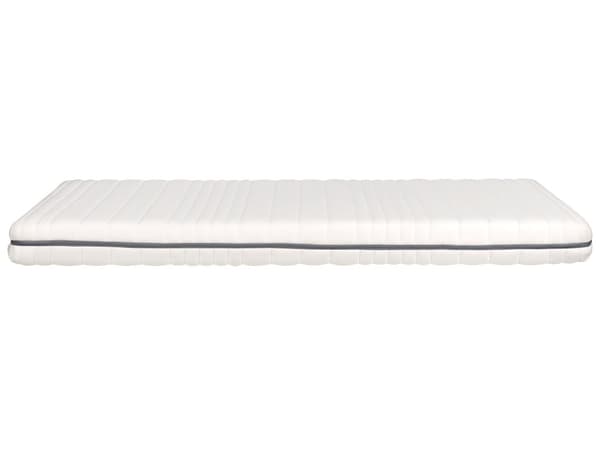 Skummadras hvid 90 x 200 cm polyesterstof aftagelig top lynlås medium-hård soveværelse