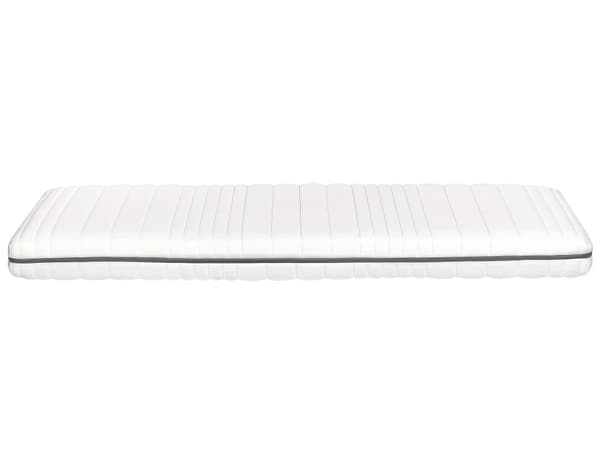 Skummadras hvid 80 x 200 cm polyesterstof aftagelig top lynlås medium-hård soveværelse