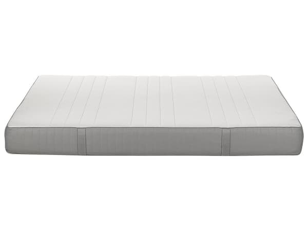 Madras Hvid Grå Polyester Latex 180 x 200 cm Latexmadras til Dobbeltseng Medium