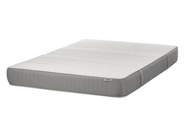 Madras Hvid Grå Polyester Skum 140 x 200 cm Skummadras til Trekvart Seng Medium