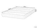Miniatyrbillede 3 af 11: Madras Hvid Grå Polyester Skum Gel 160 x 200 cm Skummadras til Dobbeltseng Memoryskum Medium