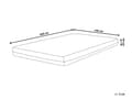 Miniatyrbillede 3 af 11: Madras Hvid Sort Polyester Skum Gel 140 x 200 cm Skummadras til Trekvart Seng Memoryskum Medium