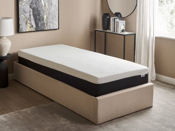 Madras Hvid Sort Polyester Skum Gel 90 x 200 cm Skummadras til Børn Memoryskum Seng til Juniorseng Fast