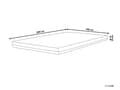 Miniatyrbillede 3 af 11: Madras Hvid Sort Polyester Skum Gel 180 x 200 cm Skummadras til Dobbeltseng Memoryskum Fast
