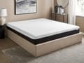 Miniatyrbillede 5 af 11: Madras Hvid Sort Polyester Skum Gel 180 x 200 cm Skummadras til Dobbeltseng Memoryskum Fast
