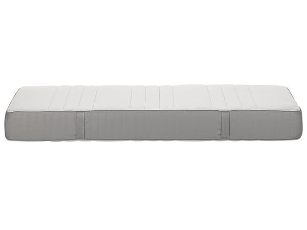 Madras Hvid Grå Polyester Skum 90 x 200 cm Skummadras til Børn Seng Memoryskum til Juniorseng Fast