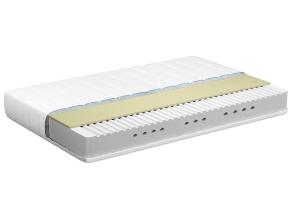 Madras Hvid Grå Polyester Skum 80 x 200 cm Skummadras til Børn Memoryskum Seng til Juniorseng Fast