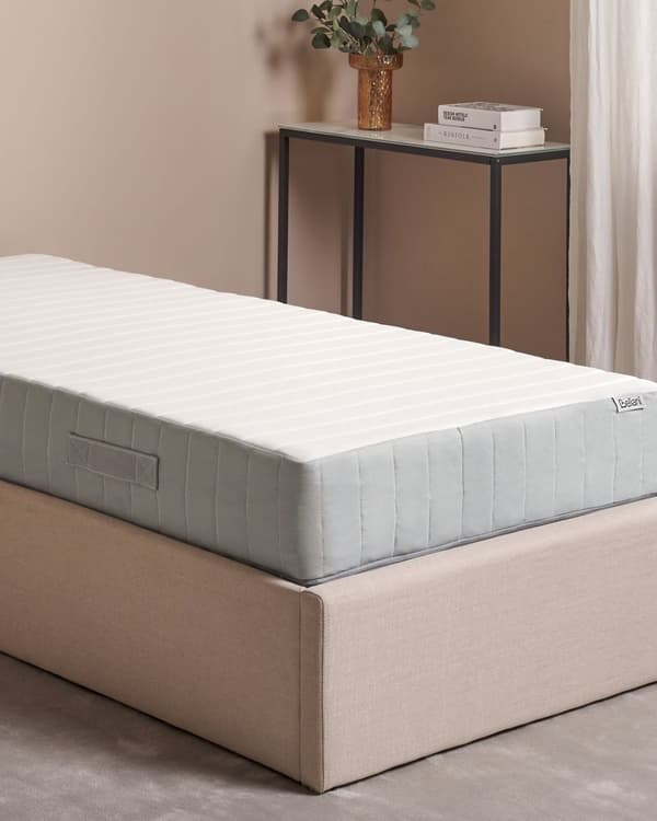 Springmadras Grå Hvid Polyester 90 x 200 cm Madras med Pocketfjedre til Børn Seng til Juniorseng Medium