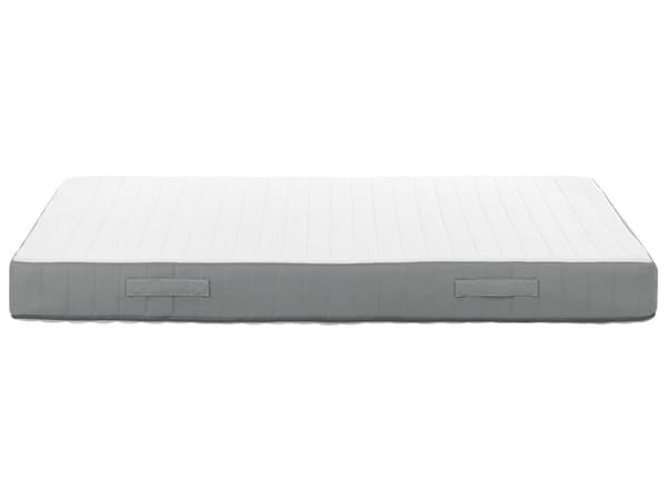 Springmadras Grå Hvid Polyester 140 x 200 cm Madras med Pocketfjedre Trekvart Seng Medium