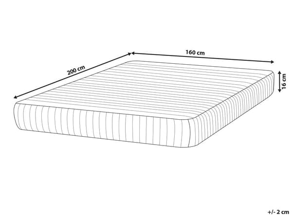 Springmadras 160 x 200 cm til to personer stor 7-zoners polyesterfasthed dobbeltseng
