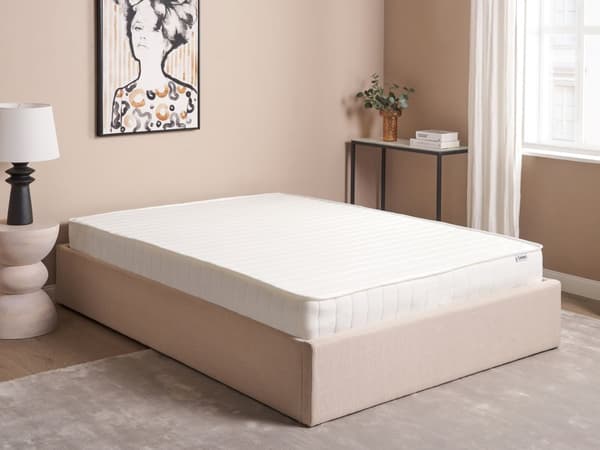 Springmadras 140 x 200 cm til to personer stor 7-zoners polyesterfasthed dobbeltseng