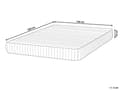 Miniatyrbillede 3 af 10: Springmadras 140 x 200 cm til to personer stor 7-zoners polyesterfasthed dobbeltseng