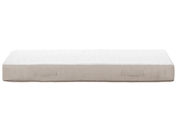Springmadras Grå Hvid Polyester 90 x 200 cm Madras med Pocketfjedre til Børn Seng til Juniorseng Fast