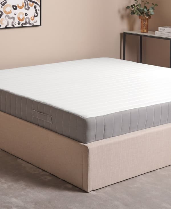 Resårmadrass med Handtag Latexfyllning Avtagbart Överdrag 180 x 200 cm Fast Modern Design Quiltad