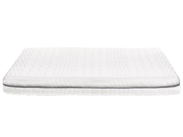 Memory Foam Madrass Vit med Grått Tyg 180 x 200 cm Dubbel Storlek Medelfast H2