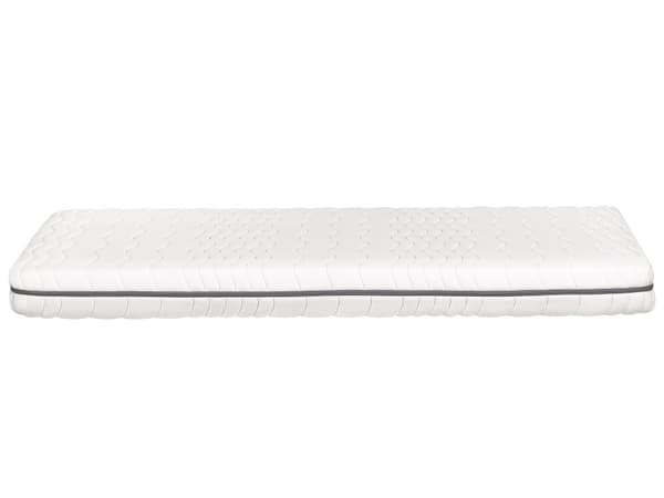 Memory Foam Madrass Vit med Grått Tyg 80 x 200 cm Liten Enkelmadrass Medelfast H2