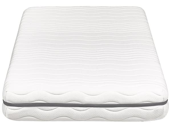 Memory Foam Madrass Vit med Grått Tyg 80 x 200 cm Liten Enkelmadrass Medelfast H2