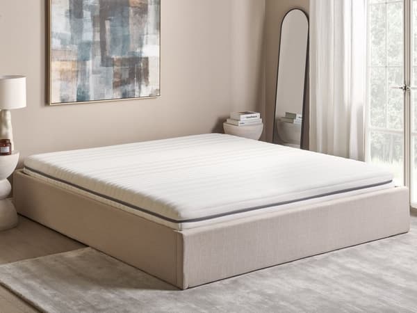 Skummadrass Vit 180 x 200 cm Avtagbart överdrag Polyestertyg med dragkedja Medelfast H2