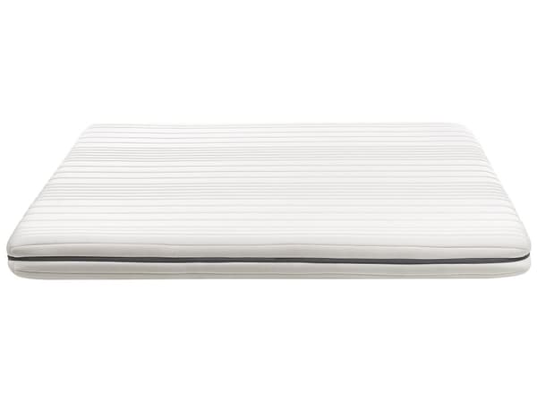 Skummadrass Vit 180 x 200 cm Avtagbart överdrag Polyestertyg med dragkedja Medelfast H2