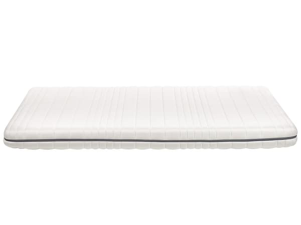 Skummadrass Vit 140 x 200 cm Avtagbart överdrag Polyestertyg med dragkedja Medelfast H2