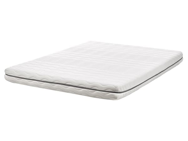 Memory Foam Madrass Vit med Grått Tyg 160 x 200 cm Dubbel Storlek Medelfast H2