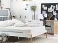 Miniatyrbilde 4 av 10: Springmadrass Hvit Polyester 180 x 200 cm Enkel Juniormadrass med Pustende Luftsirkulasjon Moderne Barnemadrass Inspirasjon God Søvn