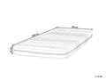 Miniatyrbilde 3 av 11: Skummadrass Hvit 90 x 200 cm Polyesterstoff Avtakbart trekk med glidelås Middels fast H2 Enkeltseng Soverom
