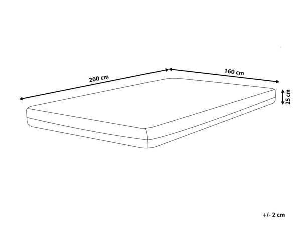 Latex Skummadrass Hvit og Svart 160 x 200 cm Fast Avtakbart Polyestertrekk med Glidelås Soveromstilbehør