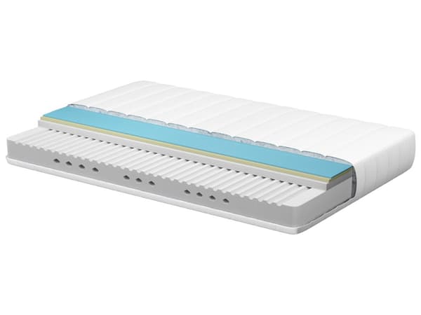 Gelskummadrass Fast Hvit og Svart 90 x 200 cm Avtakbart Polyestertrekk med Glidelås Soveromstilbehør