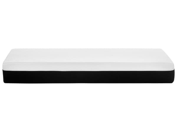 Gelskummadrass Fast Hvit og Svart 90 x 200 cm Avtakbart Polyestertrekk med Glidelås Soveromstilbehør