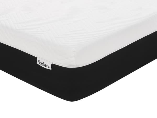Gelskummadrass Fast Hvit og Svart 90 x 200 cm Avtakbart Polyestertrekk med Glidelås Soveromstilbehør