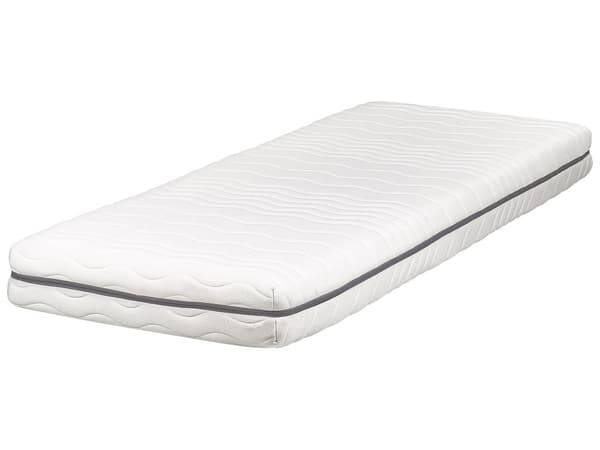 Madrass Hvit Grå 80 x 200 cm Memoryskum Avtakbart trekk Medium fast H2 Enkeltseng Soverom
