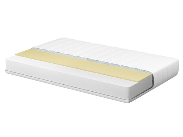 Madrass Hvit Grå 180 x 200 cm Memoryskum Avtakbart trekk Medium fast H2 Dobbeltseng Soverom