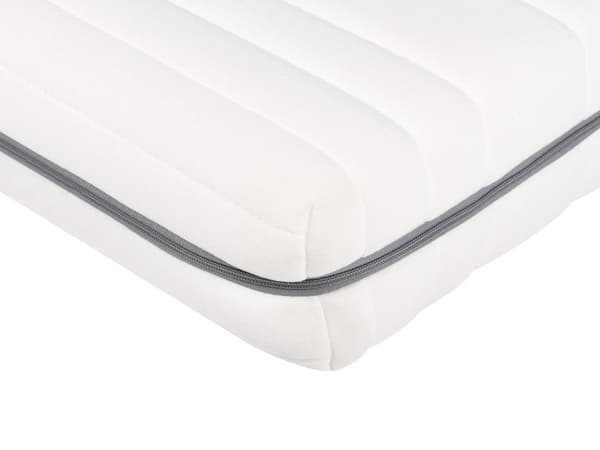 Skummadrass Hvit 80 x 200 cm Avtakbart trekk Polyesterstoff med Glidelås Medium Soverom Enkeltseng