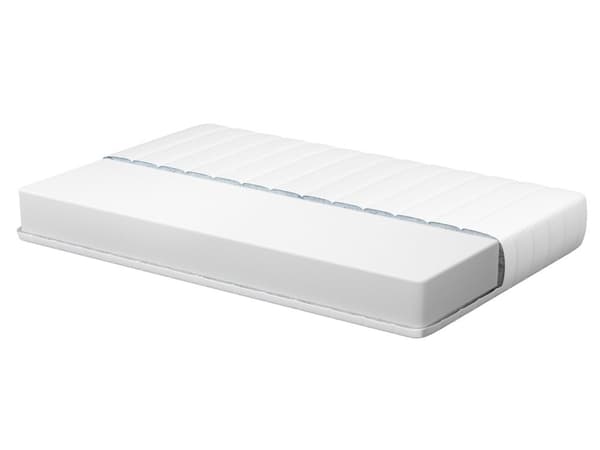 Skummadrass Hvit 160 x 200 cm Avtakbart trekk i Polyesterstoff med Glidelås