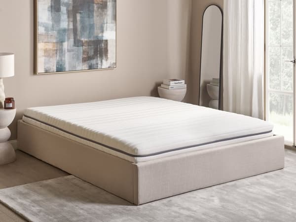 Skummadrass Hvit 160 x 200 cm Avtakbart trekk i Polyesterstoff med Glidelås