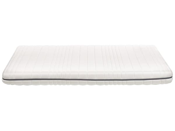 Skummadrass Hvit 160 x 200 cm Avtakbart trekk i Polyesterstoff med Glidelås