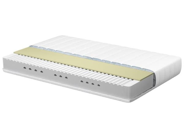 Memoryskummadrass Hvit med Gråt Stoff Polyester 80 x 200 cm Fast Avtakbart Trekk