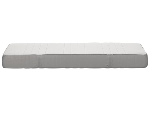 Memoryskummadrass Hvit med Gråt Stoff Polyester 80 x 200 cm Fast Avtakbart Trekk