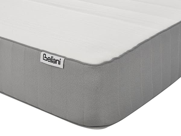 Memoryskummadrass Hvit med Gråt Stoff Polyester 80 x 200 cm Fast Avtakbart Trekk