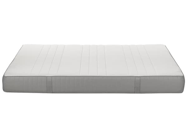 Memoryskummadrass Hvit med Gråt stoff Polyester 180 x 200 cm Medium Avtakbart Trekk