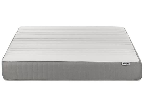 Memoryskummadrass Hvit med Gråt stoff Polyester 140 x 200 cm Medium Avtakbart Trekk