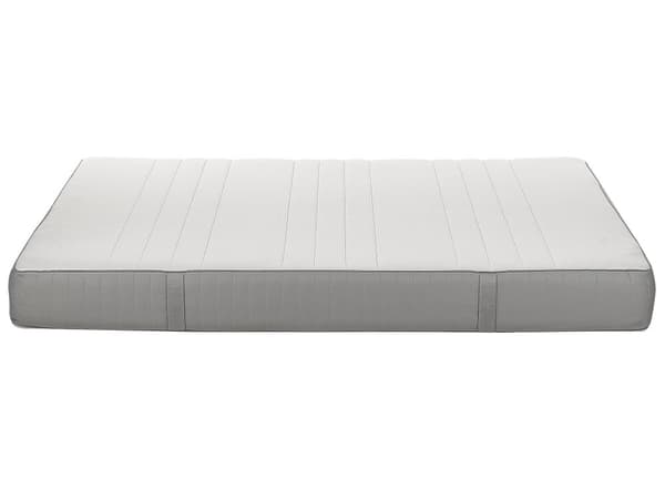 Skummadrass Hvit og Grå 180 x 200 cm med Avtakbart Polyestertrekk med Glidelås Soveromstilbehør