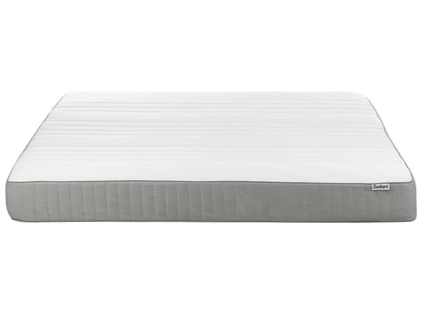 Skummadrass Hvit og Grå 180 x 200 cm med Avtakbart Polyestertrekk med Glidelås Soveromstilbehør