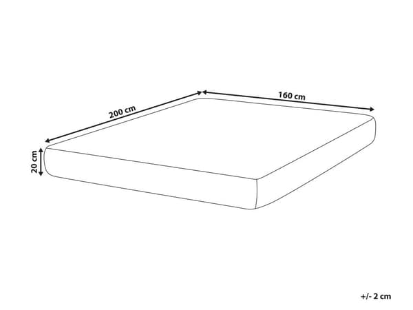 Skummadrass Hvit og Grå 160 x 200 cm Medium med glidelås og Avtakbart Polyestertrekk Soveromstilbehør