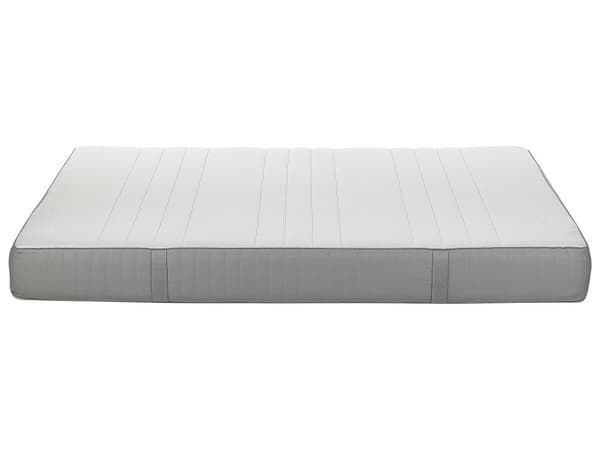 Latexskummadrass Hvit og Grå 180 x 200 cm Medium med Glidelås og Avtakbart Polyestertrekk Soveromtilbehør