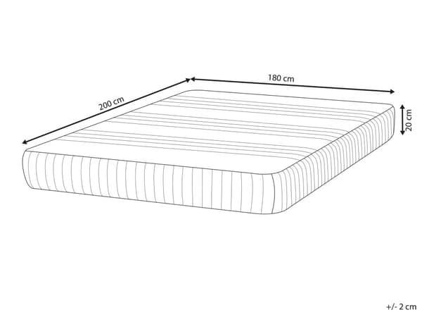 Latex-skummadrass Hvit og Grå 180 x 200 cm med Avtakbart Polyestertrekk med Glidelås Soveromstilbehør