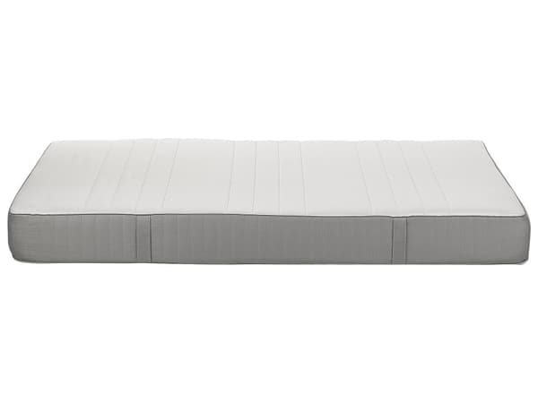 Latexskummadrass Hvit og Grå 140 x 200 cm Medium med Glidelås og Avtakbart Polyestertrekk Soveromtilbehør